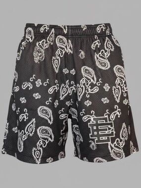 Eric Emanuel Black and White Paisley Shorts